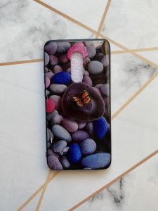 Захисний глянцевий чохол з малюнком для Xiaomi Redmi Note 4 / Note 4X Метелик на камені