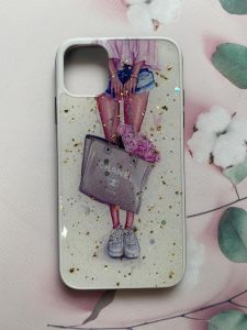 Силіконовий чохол з принтом для Apple iPhone 11 (6,1) Дівчина з сумкою