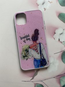 Силіконовий чохол з принтом для Apple iPhone 11 (6,1) Дівчина з квітами