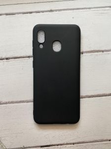 Силіконовий матовий чохол для Samsung Galaxy M20 Чорний