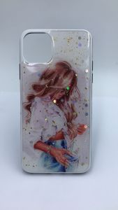 Силіконовий чохол з принтом для Apple iPhone 11 Pro Max (6,5) Дівчина з коктейлем