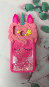 Чохол Одноріг з блискітками що переливаються на Samsung Galaxy А30 2019 / А20 Єдиноріг Яскраво-рожевий