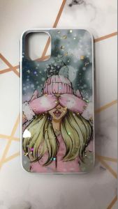 Силіконовий чохол з принтом для Apple iPhone 11 Pro Max (6,5) Рожеві рукавички