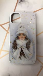 Силіконовий чохол з принтом для Apple iPhone 11 Pro Max (6,5) Білі рукавиці