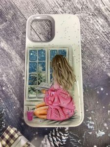 Силіконовий чохол з принтом для Apple iPhone 12 Pro Max Дівчина біля вікна