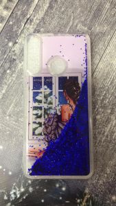 Силіконовий чохол з блискітками, що переливаються, для Huawei Y6p Дівчина біля вікна