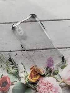 Прозорий силіконовий чохол з потовщеними кутами чорного кольору для Samsung Galaxy A01