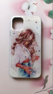 Силіконовий чохол з принтом на iPhone 11 (6,1) Дівчина з коктейлем