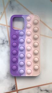 Силіконовий чохол Антистрес Поп-Іт Pop It для iPhone 12 Pro Max Фіолетовий