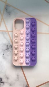 Силіконовий чохол Антистрес Поп-Іт Pop It для iPhone mini 12 (5.4) Фіолетовий