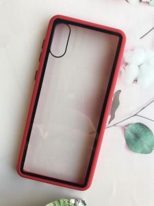 Прозорий чохол з гумовим бампером для Samsung Galaxy A02 / A022 (2021) Червоний