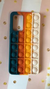 Силіконовий чохол Попит Антистрес Поп-Іт Pop It для Samsung Galaxy A52 Поп іт Бірюзово-білий