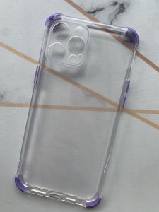 Силіконовий чохол з потовщеними кутами фіолетового кольору для iPhone 12 Pro Max