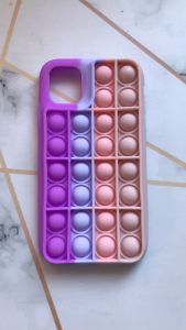 Силіконовий чохол Поп іт Антистрес Поп-Іт Pop It для iPhone 11 (6,1) Попит Фіолетово-рожевий