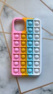 Силіконовий чохол Поп іт Антистрес Поп-Іт Pop It для iPhone 11 Pro Max (6,5) Попит Рожево-Білий