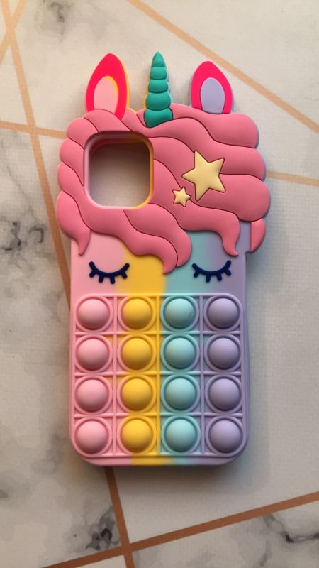 Чохол Одноріг Поп іт Антистрес Поп-Іт Pop It для iPhone mini 12 (5.4) Попіт Єдиноріг