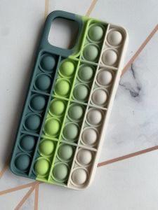 Силіконовий чохол Поп іт Антистрес Поп-Іт Pop It для iPhone 12 Pro Max Попит Зелено-білий