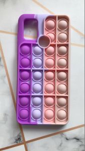 Силіконовий чохол Поп іт Антистрес Поп-Іт Pop It для Samsung Galaxy А21ѕ Попит Фіолетово-рожевий