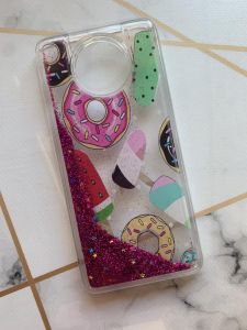 Чохол з рухливими блискітками на Xiaomi Redmi 9T Дівчина з квітами