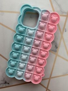 Силіконовий чохол Поп іт Антистрес Поп-Іт Pop It для iPhone 12 / 12 Pro (6.1) Попит Міккі бірюзовий