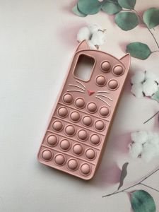 Силиконовый чехол Попит Антистресс Поп-Ит Pop It  для Samsung Galaxy А31 Поп ит Котик