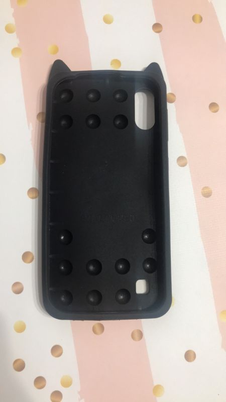 Чохол Попіт Антистрес Поп-Іт Pop It для Samsung Galaxy А10 (2019) А105 Поп іт Котик з сердечком. Чорний