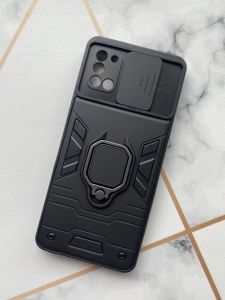Силіконовий чохол із слайд-камерою та кільцем-підставкою для Samsung Galaxy A31 Чорний