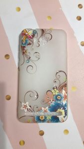 Силіконовий матовий чохол, прикрашений камінням, для Huawei Y3-II Y3-2 Коричнево-блакитні квіти