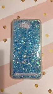 Силіконовий чохол з блискітками для Huawei Y3-II Y3-2 Блакитний