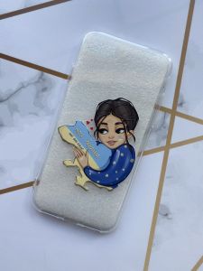 Прозорий чохол для iPhone 7, 8 з об'ємним друком "Моя Україна" принт 2