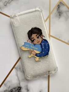 Чохол з потовщеними кутами для Xiaomi Redmi 7A  з об'ємним друком "Моя Україна" принт 2