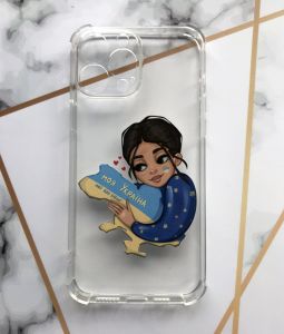 Чохол з потовщеними кутами для Apple iPhone 13 Pro Max з об'ємним друком "Моя Україна" принт 2