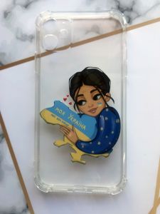 Чохол з потовщеними кутами для iPhone 11 (6,1) з об'ємним друком "Моя Україна" принт 2