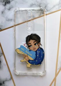 Чохол з потовщеними кутами для Xiaomi Redmi 9 з об'ємним друком "Моя Україна" принт 2