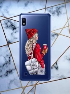 Чохол для Samsung Galaxy А10 (2019) А105 з об'ємним друком "Дівчина з рюкзаком" принт 9