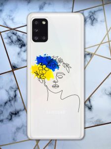 Чохол для Samsung A31 з об'ємним друком "Українка Арт" принт 3