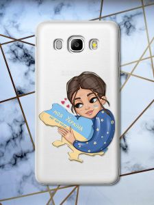 Прозорий чохол для Samsung Galaxy J5(2016) J510 з об'ємним друком "Моя Україна" принт 2