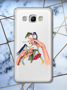 Прозорий чохол для Samsung Galaxy J5(2016) J510 з патріотичним дизайном "Ластівки" принт 15
