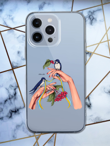 Прозорий чохол для Apple iPhone 13 Pro Max з патріотичним дизайном "Ластівки" принт 15