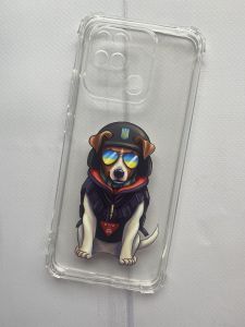 Прозорий чохол з потовщеними кутками для Xiaomi Redmi 10C з дизайном "Патрон" принт 4