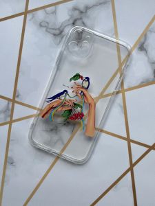 Прозорий чохол на Apple iPhone 11 (6,1) дизайн "Ластівки" (принт 15)