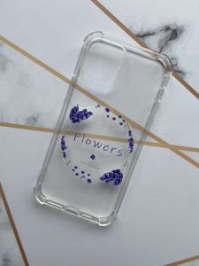 Чохол з потовщеними кутами для iPhone 12 / 12 Pro дизайн "Лавандовий віночок" (принт 19)