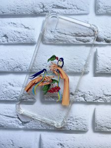 Чохол з потовщеними кутами на iPhone XS Max патріотичний дизайн Ластівки принт 15