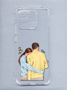 Чохол з потовщеними кутами на Xiaomi Redmi 10C патріотичний дизайн Українська пара принт 14