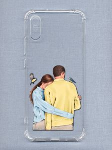 Чохол з потовщеними кутами на Xiaomi Redmi 9A патріотичний дизайн Українська пара принт 14