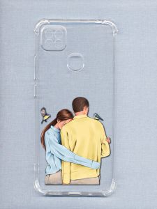 Чохол з потовщеними кутами на Xiaomi Redmi 9C патріотичний дизайн Українська пара принт 14