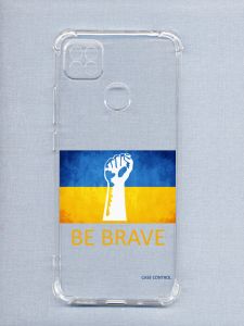 Чохол з потовщеними кутами на Xiaomi Redmi 9C патріотичний дизайн Мужність Україна принт 42