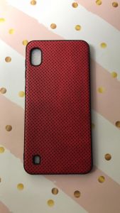 Силіконовий чохол, зроблений під шкіру, для Samsung Galaxy A10 (2019) A105 Червоний