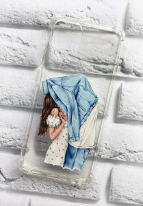 Чохол з потовщеними кутами на Samsung A12 рельєфний дизайн Поцілунок принт 33