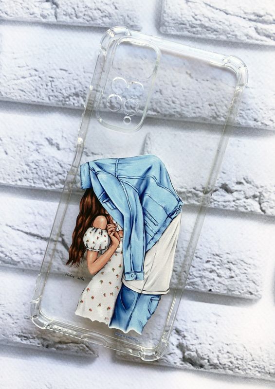 Прозорий чохол на Redmi Note 11 4G Поцілунок принт 33